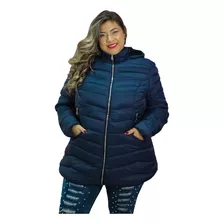 Casaco Feminino Parka Tamanho Grande Inverno Jaqueta Forrada