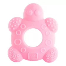 Mordedor Silicone Bebê 4 Meses Tartaruga Pimpolho Cor Rosa