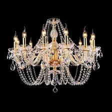 Candil Cristal Cortado Candelabro D'gala Hq3002 12 Luces