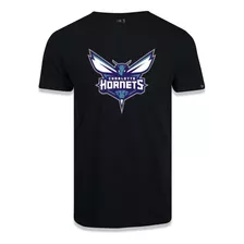 Camiseta New Era Charlotte Hornets Basic Logo Nba Preto
