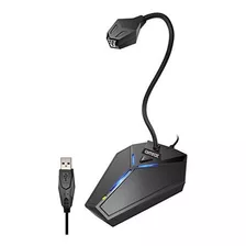 Usb Computer Microfono Plug Y Play Desktop Omnidirectional C