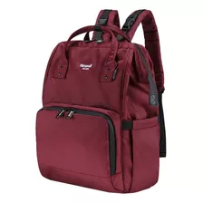 Mochila Bolso Maternal Bebé Impermeable Himawari 1211 Bordo