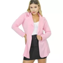 Sobretudo Plus Size Feminino Blazer Longo Casaco G1 G2 G3