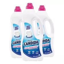 Kit 3 Super Cândida Tira Machas Branqueador 2l Cada