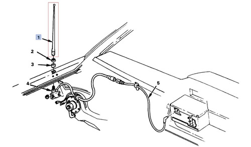 Antena Radio Gmc K1500 Pickup 5.7l V8 1992 Foto 3