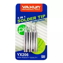 Kit De 3 Puntas Metal Yaxun Yx206 Para Estaciones Yaxun Baku