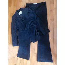 Traje Blazer Pantalón Negro Akiabara Mujer Talle 1 2