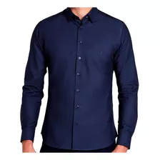 Camisa Masculina Dudalina Ml Milano Azul Marinho 530105 