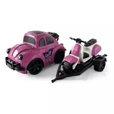 Carrinho Moto Brinquedo Presente Criança Menina 3 Anos Fusca