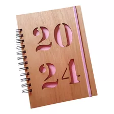 Agenda 2024 Semana A La Vista Tapa De Madera Personalizable