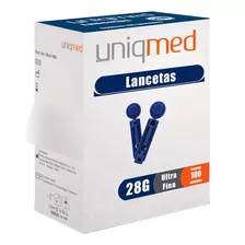 Lancetas 28g Para Lancetador Ultra Fina 100 Unidades Uniqmed