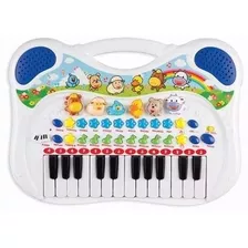 Piano Teclado Musical Infantil Azul Menino Gravador Sons