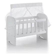 Berço Para Boneca Ninar Com Enxoval Branco - Sonno Baby