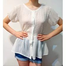 Blusa De Verano Transparente! Europea! Un Uso Solo. Talle M.