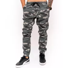 Calça Jeans Sarja Masculina Jogger Com Punho Elástico Oferta