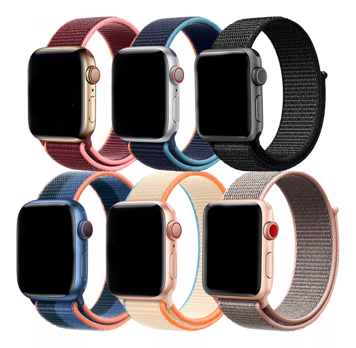 Pulseira Nylon Loop Compatível Com Apple Watch E Iwo 
