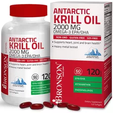 Aceite Krill Antartico 2000mg C/ Astaxantina X120cap Usa 