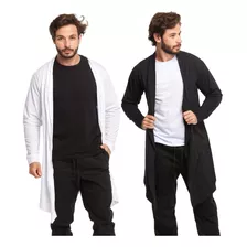 Kit 02 Cardigan Masculino Plus Size Casaco Manga Longa Ca2