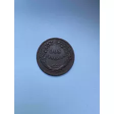 Moneda Antigua De Dos Centavos De Cobre Del Año 1946