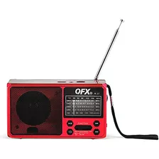 Qfx R-37 6-band (am, Fm, Sw1 - Sw4) Bluetooth Led Linterna R