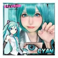 Lentes Pupilentes De Contacto Anime Cosplay Cyan Bc03-2 