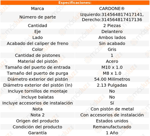 Kit Calipers O Mordazas Del Mazda Mx-3 92/95 Cardone Foto 2