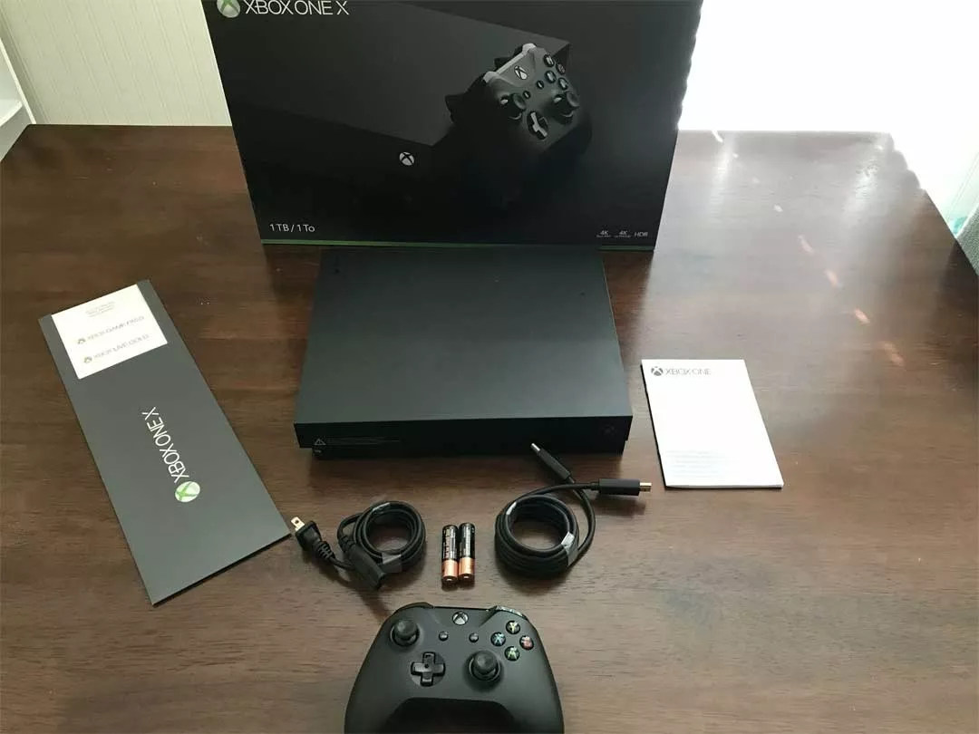 Microsoft Xbox One X Black With Controller 