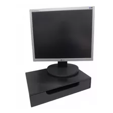 Suporte Base Para Monitor D Mesa Com 1 Gaveta Multiuso Preto