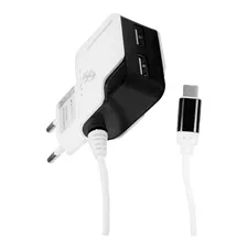 Carregador Ultra Rápido Duas Entradas Usb + Cabo Tipo C