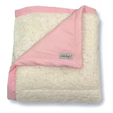 Cobertor Para Bebê Com Sherpa Dupla Face Maternidade Rosa