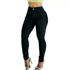 Calça Jeans Feminina Cintura Super Alta Cor Intenso C. Lycra