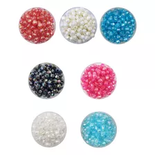 700 Unid Cuentas De Plastico 8mm Colores Tornasol Oferta! 