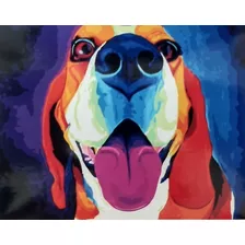 Tela Para Pintura Por Números Arteterapia Cachorro Psico 