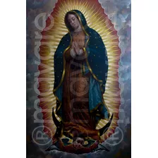 Virgen De Guadalupe Poster En Mica Lino 80x100cm