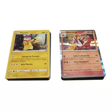 Pacote 40 Cartas Pokémon + 4 Brilhantes + 4 Códigos Booster 