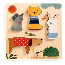 Puzzle Madera Relieve Mascotas