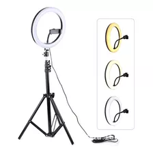 Ring Light Led Iluminador 26cm 10 Polegadas 2,1m Tripé 210cm