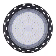 Lampara De Campana Led 100w Tipo Ufo (colgante) 1pz Jwj Frio Color Negro