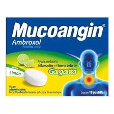 Mucoangin 20 Mg Caja Con 18 Pastillas Sabor Limón