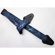 Correa O.zone Camuflado Azul Clasico Guitarra Bajo - Poly 