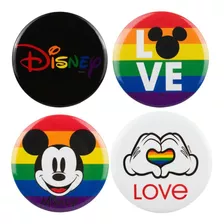 Kit 4 Pin Broche Boton Mickey Pride Collection Lgbt+ Disney 