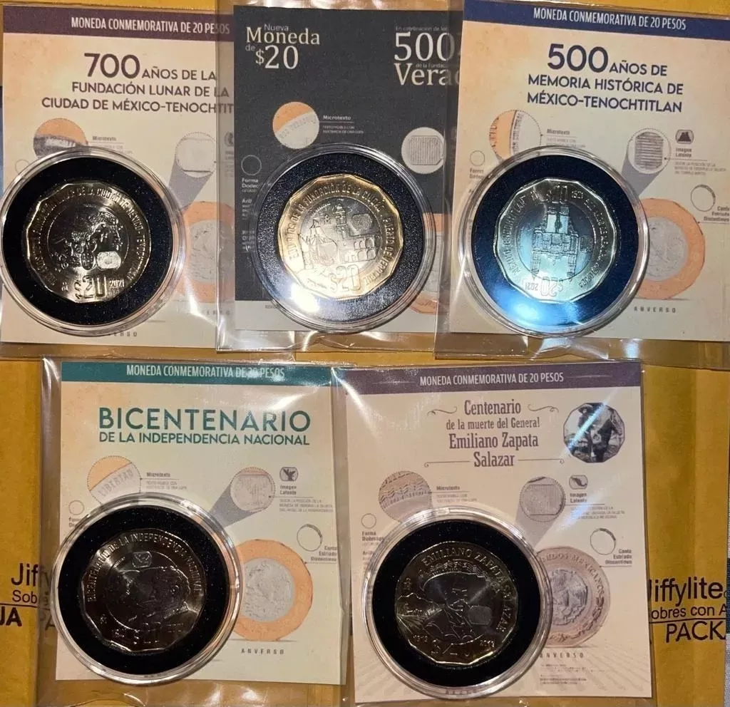 Colección De Blisters Con Monedas Conmemorativas 20 Pesos