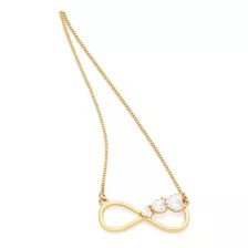 Colar Com Pingente Rommanel Infinito Banhada Ouro 18k 532435