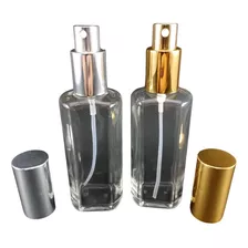 Frasco Para Perfume En 60ml Con Spray Plateado (5 Unidades) 