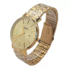 Relógio Orient Mgss1091 C1kx Slim Aço Dourado Fino Mgss 1091