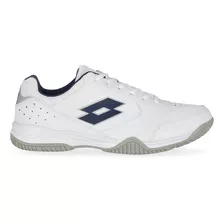 Zapatillas Lotto Court Logo Amf Xix Hombre En Blanco Y Azul 