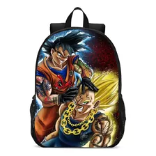 Mochila Escolar Infantil Dragon Ball Lutando Desenho