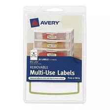 Etiqueta - Removable Multi-use Labels, Green Border, 3.5 X 1