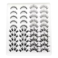 20pairs Extensión Gruesa 3d Cat Eye Pestañas Postizas Set