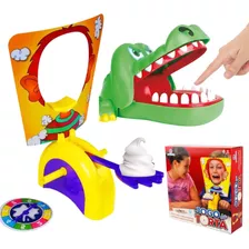 Kit Torta Na Cara Crocodilo Dentista Brinquedo Infantil